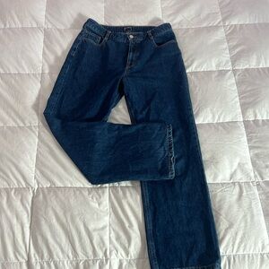 Dark wash baggy denim